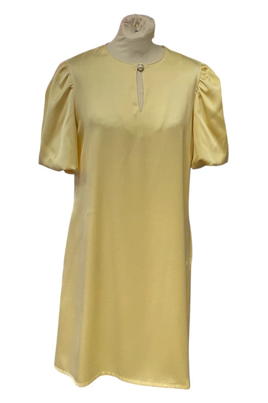 Rowen Avenue Dress Butter Yellow Sz S 9308JC