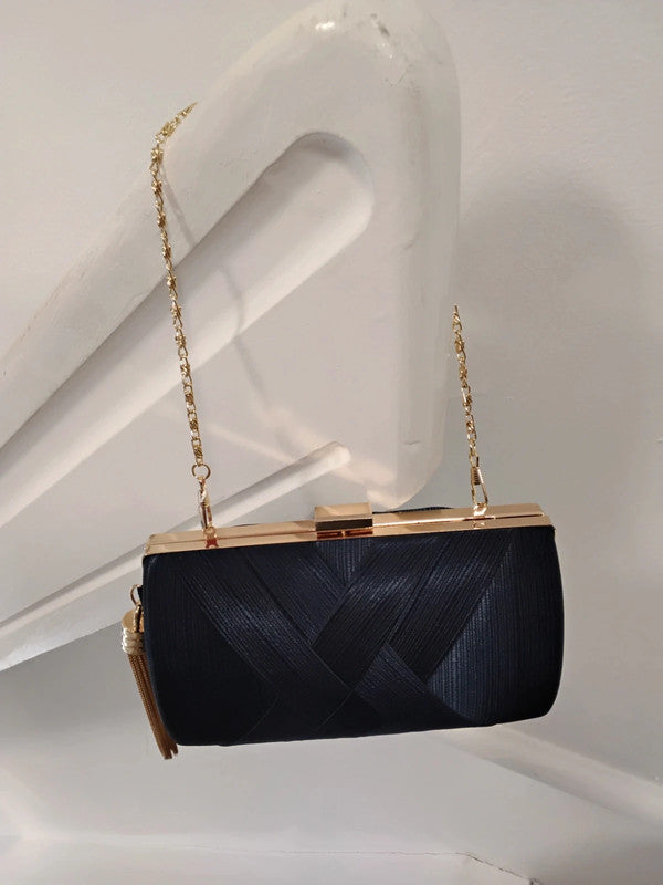 9295JC annagracebrand# Navy clotch with gold fittings #party