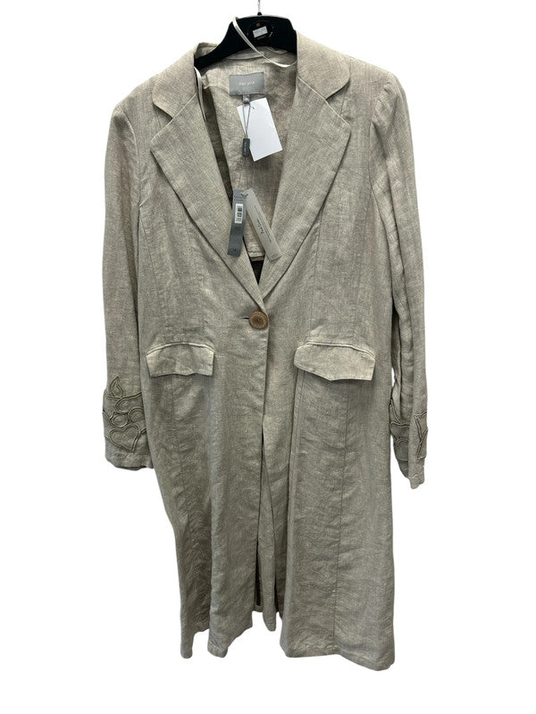 Per Una Long Linen Coat Sz XL 9422MROB
