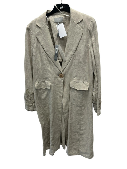 Per Una Long Linen Coat Sz XL 9422MROB