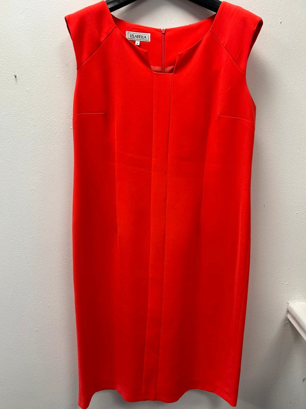 Lizabella two piece dress & jacket: Bright Coral Sz 14 9424MROB
