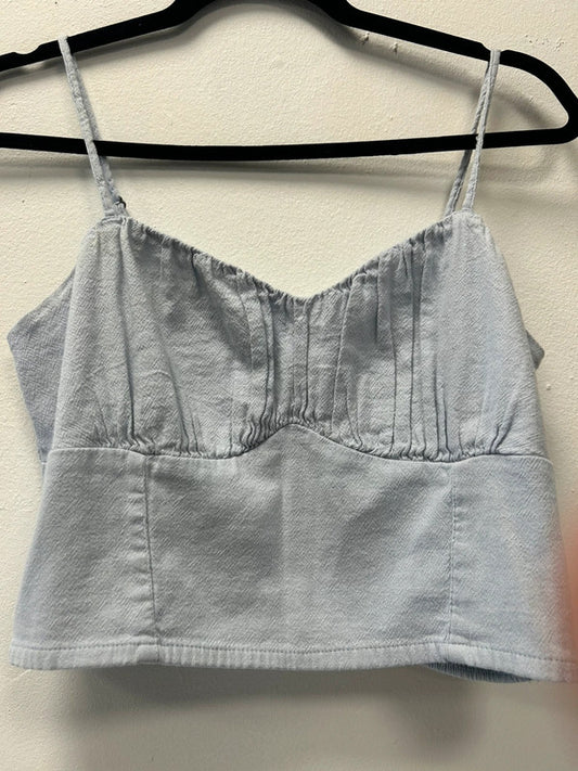 Hollister Blue cropped tank sz L 9427AOD