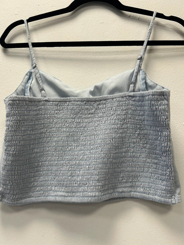 Holster Blue cropped tank sz L 9427AOD