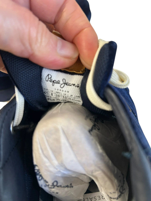 Pepe Navy Velvet Trainer Sz 8 9391CMC