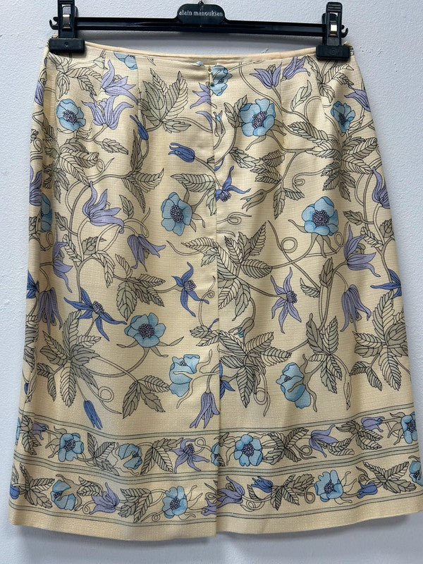 Ann Taylor Loft 100% Silk Printed Skirt Sz 8 9408YMC