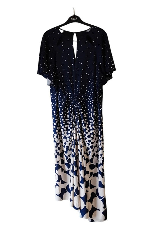 Lipsy dress navy and cream Size 18 9462YSG