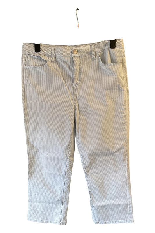 Dunnes trousers white and blue Size 12 9451JC