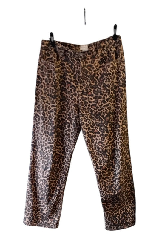 French Connection Jeans Leopard print  black/ brown Sz14 9435MOD