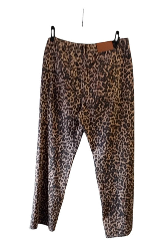 French Connection Jeans Leopard print  black/ brown Sz14 9435MOD