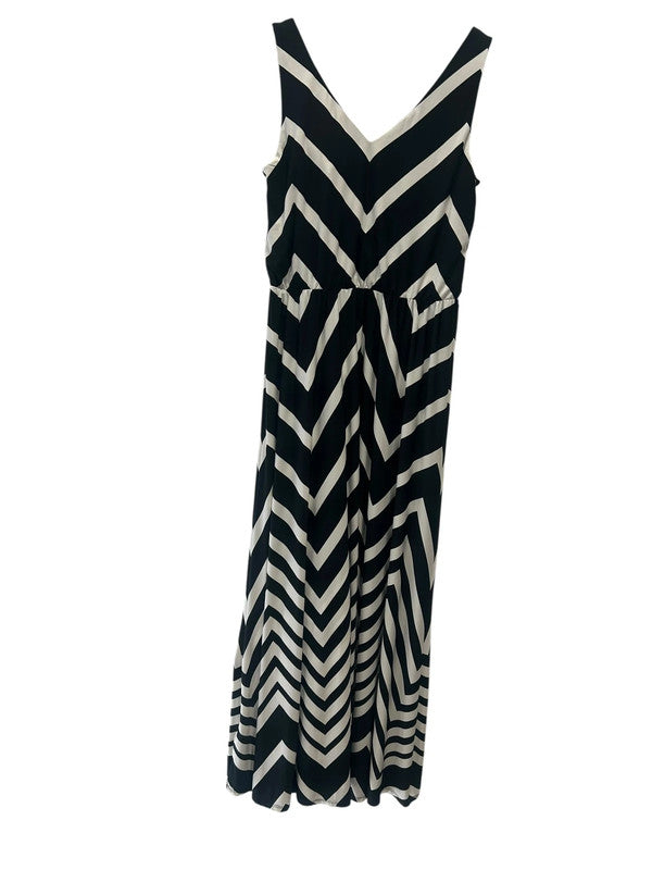 Monsoon Dress Diagonal Stripe Maxi Sz 12 9486KTI