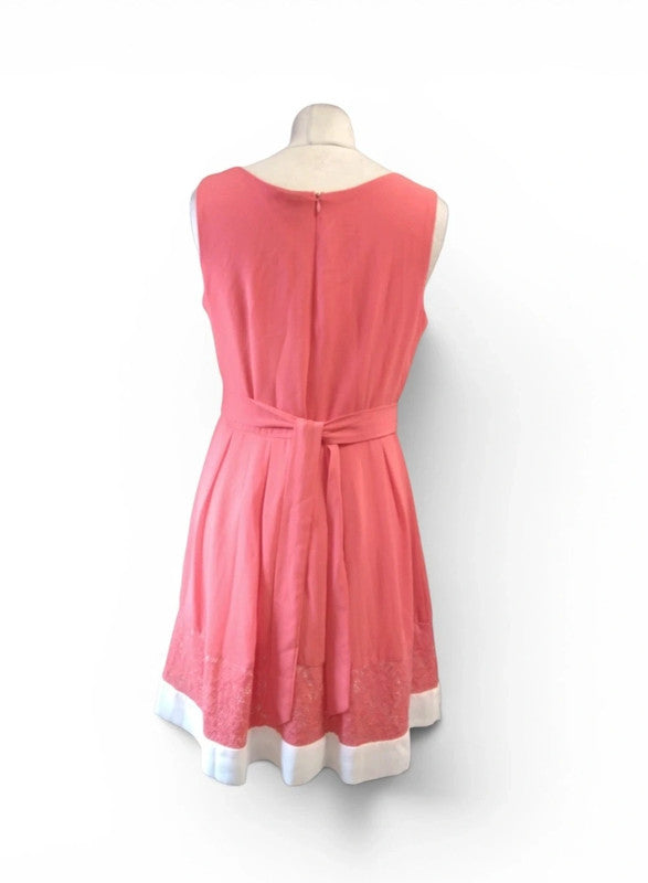 Izabel London Coral with lace dress size 10 9487KTI