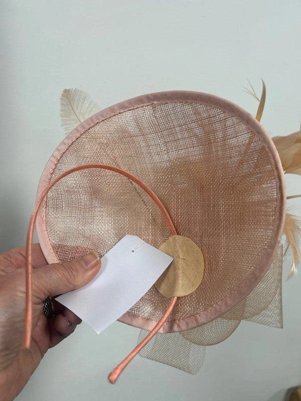 Small peach Fascinator/Headband 9488AJH