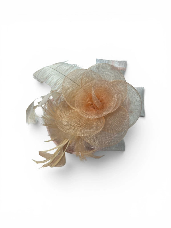 Small peach Fascinator/Headband 9488AJH