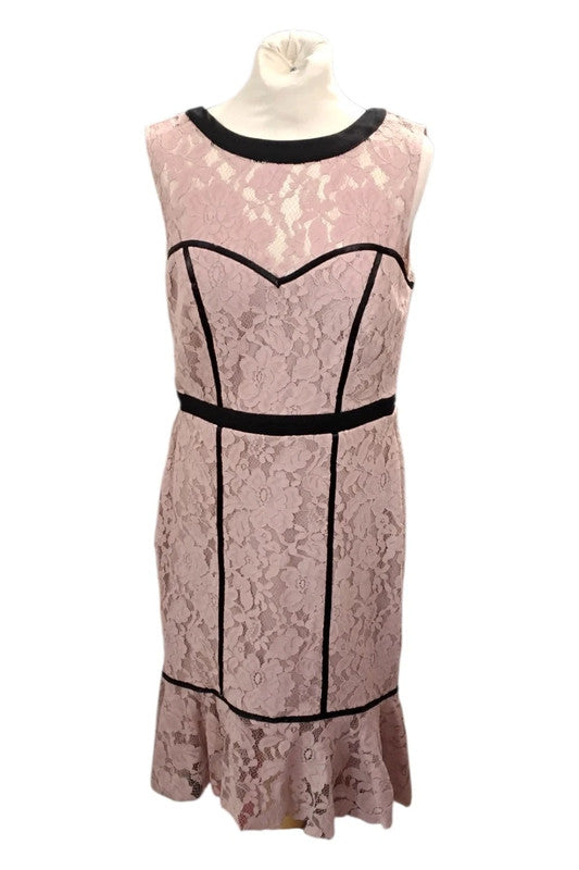 Paper Dools Dress pink lace midi  Sz 14 9532GRS