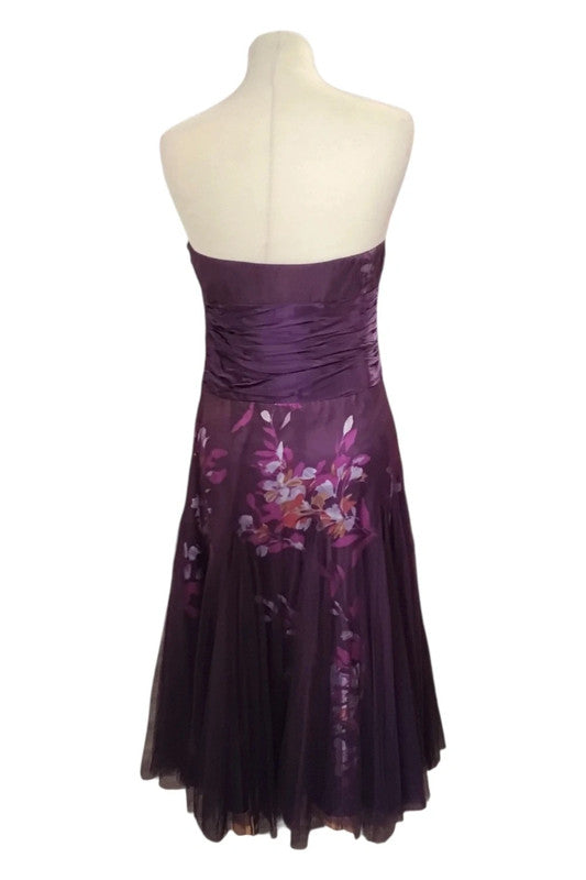 Monsoon Dress maroon Sz  10  9530GRS