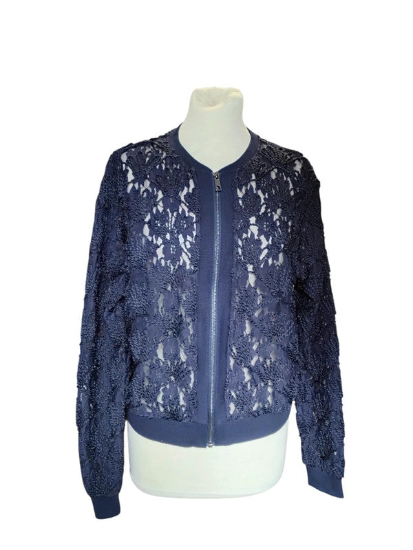 Gallery Lace Bomber Jacket Size 10 9538JC