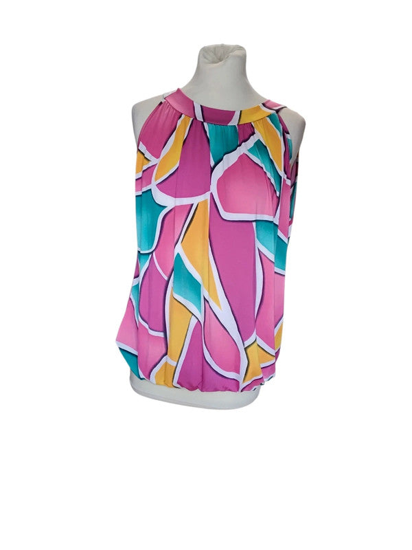 Multicoloured Sleeveless Top Size M 9540JC