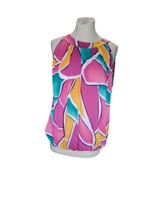 Multicoloured Sleeveless Top Size M 9540JC