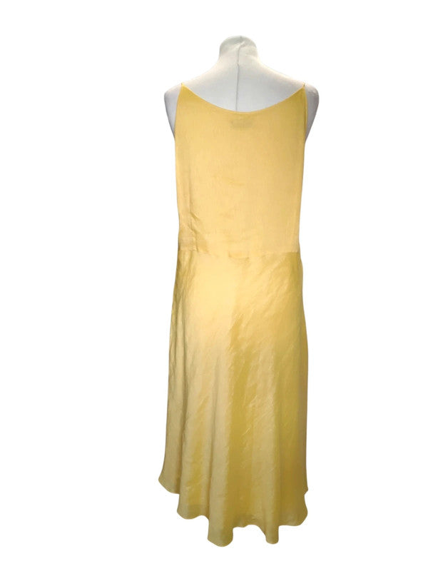 Monsoon Dress Yellow Lightweight Summer Sz 18 3082MC