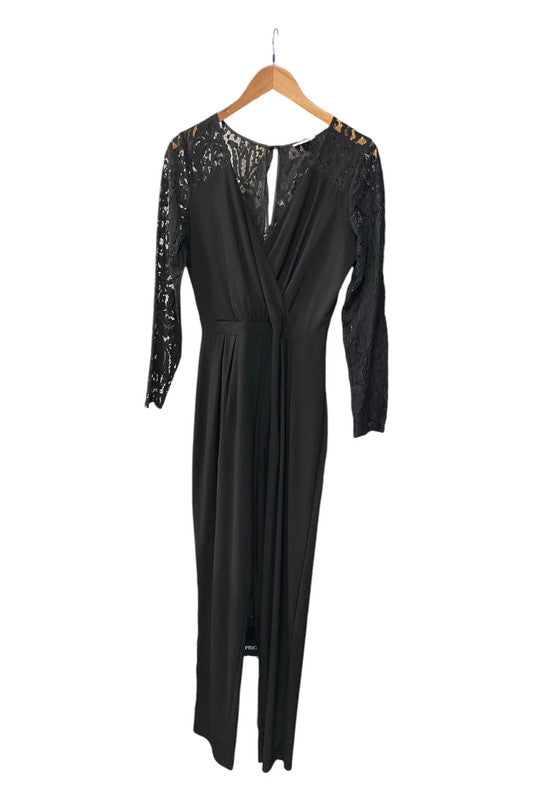 Jumpsuit Black with long sleeves  Sz 14 9546VAI