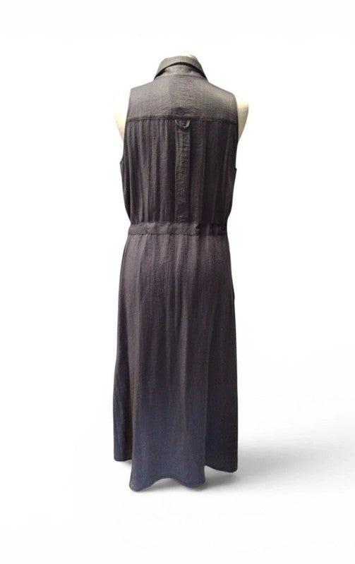 Fly Dress Girl Blue/grey lurex midi sizeM 9575SHD