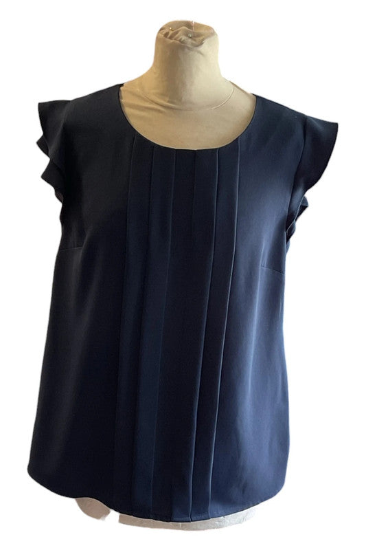 Oasis Top navy with shorts sleeves  sz 12/38  9593CDC