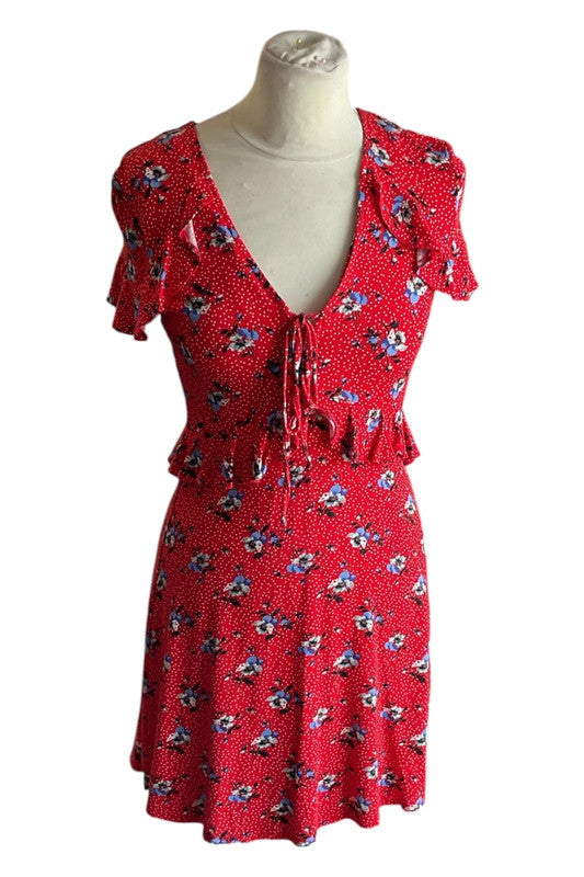 Topshop dress red Size 10 7770OF