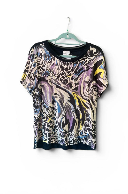 Gerry Weber Top multicoloured abstract print Sz 12GB 9602MOD