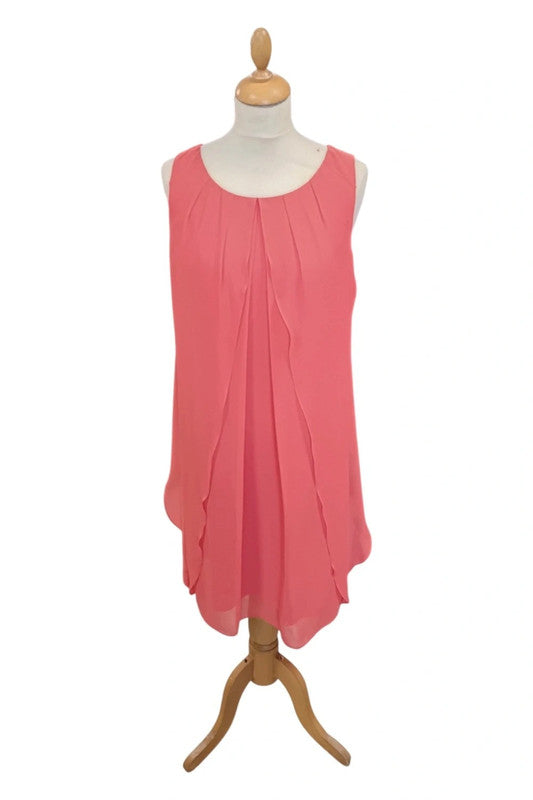 Monsoon Dress Coral  Sz 12 9605MVE