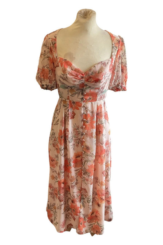 Seven Wonders s/s dress peach Size S 9613AMC