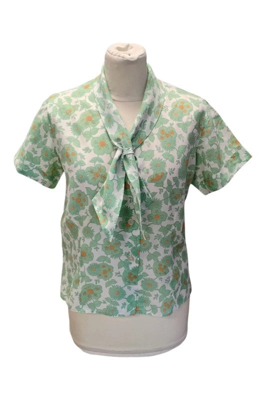 No brand s/s top Green Sz 38/10 9615AMC