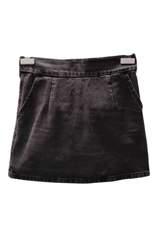 TopShop Skirt Black Denim Sz w 26 uk XS 9617AMC