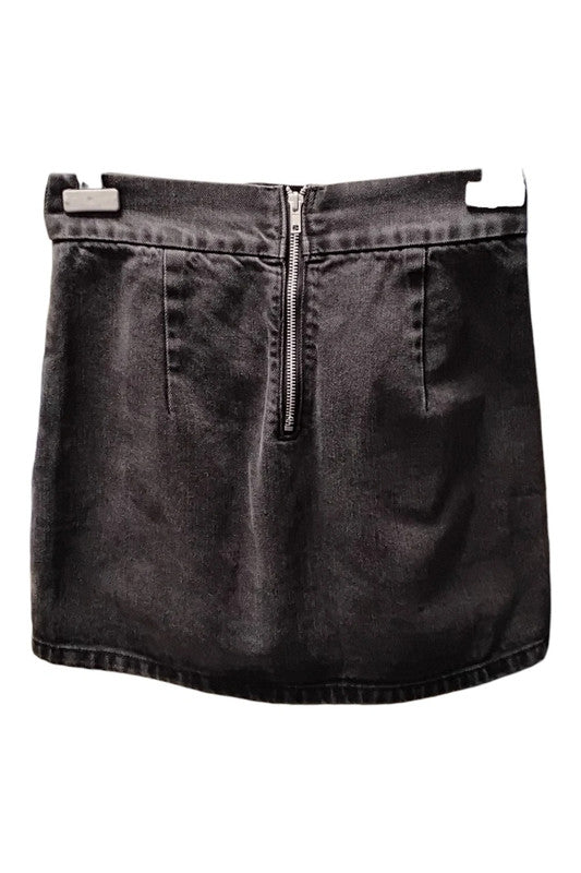 TopShop Skirt Black Denim Sz w 26 uk XS 9617AMC