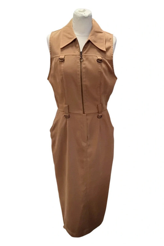 Farouche By/Par Lori Weidner Dress Brown Sz 12 9621MC