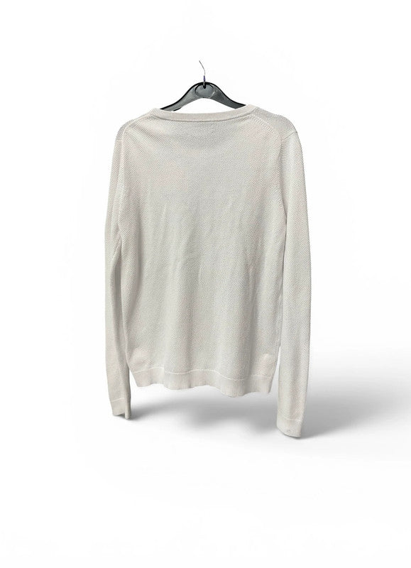 Gant Jumper White long sleeve with embroidered logo Sz S 9500AFR