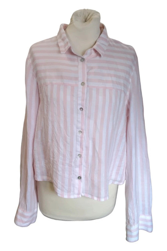Cynthia Rowley top pink stripe Size M 9623CDC
