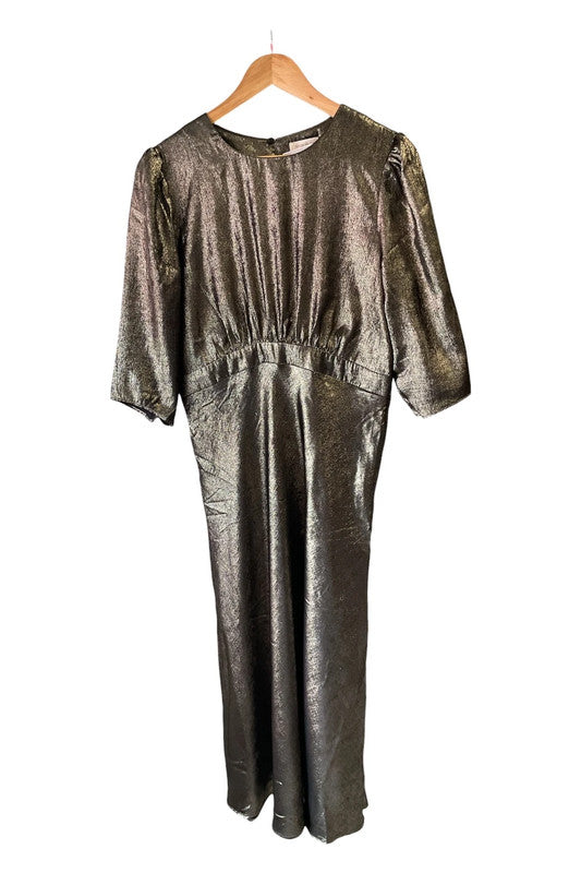 Feather & Bone dress gold Size M 9663CM