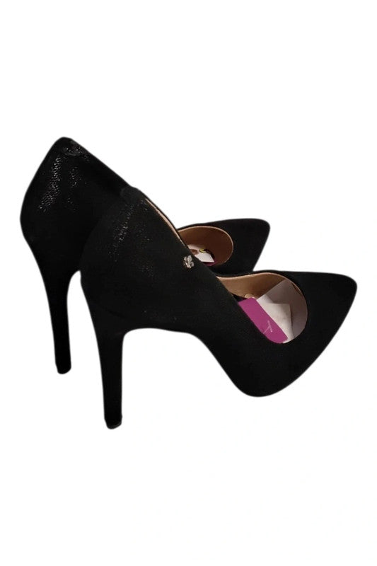Bourbon Heels Black  Sz 38 9656CM