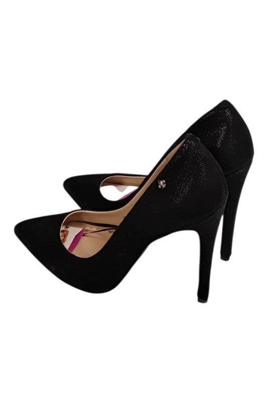 Bourbon Heels Black  Sz 38 9656CM