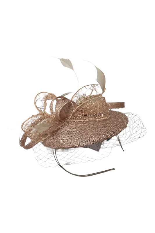 Max & Ellie fascinator beige 9658GMG