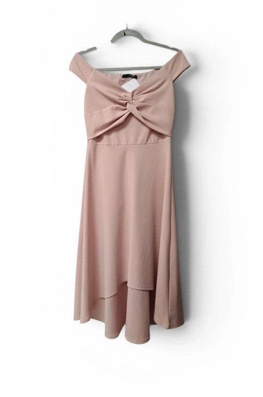 Quiz Dress pink rose sleeve-less Sz12 9568CDC