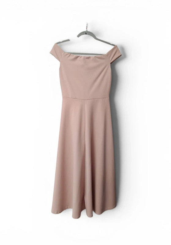 Quiz Dress pink rose sleeve-less Sz12 9568CDC