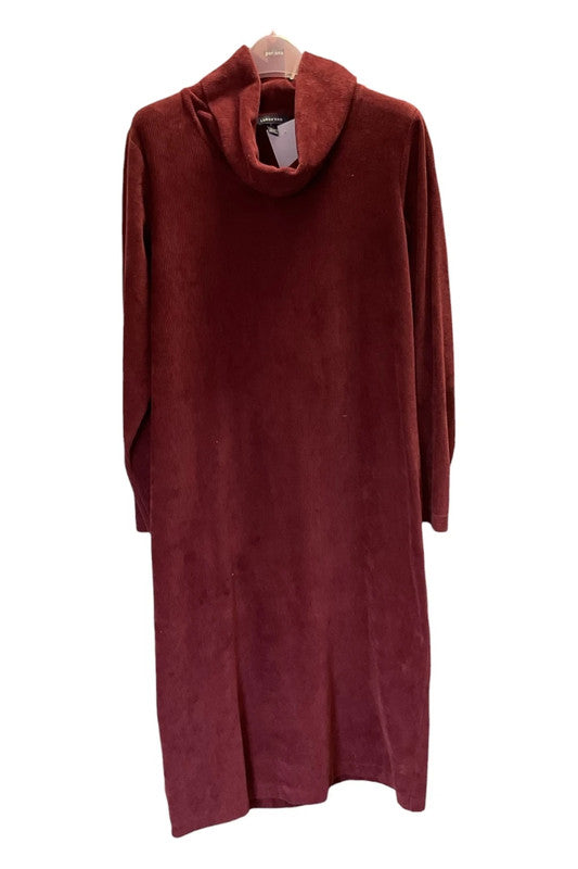 Lands’End Dress burgundy corduroy size M 9684RC