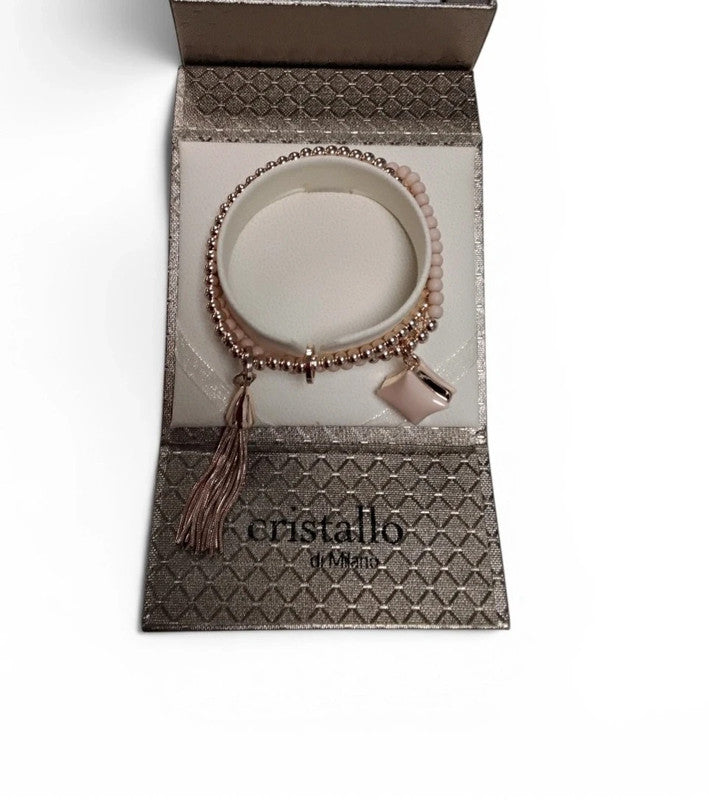 Cristallo di Milano Bracelet pink and gold 9687MDG
