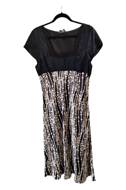 Fenn Wright Manson dress navy and cream Size 16 9682RC