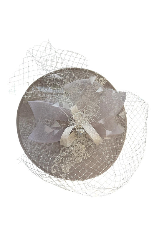 Fascinator lilac grey 2745