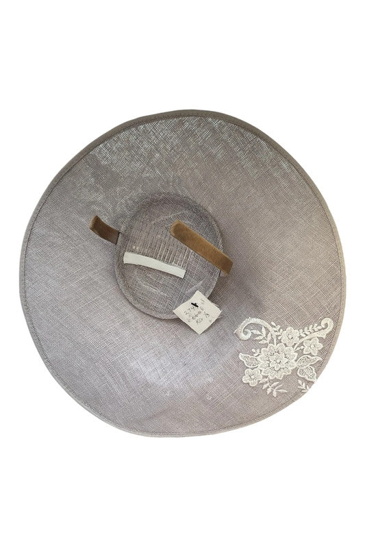 Fascinator lilac grey 2745