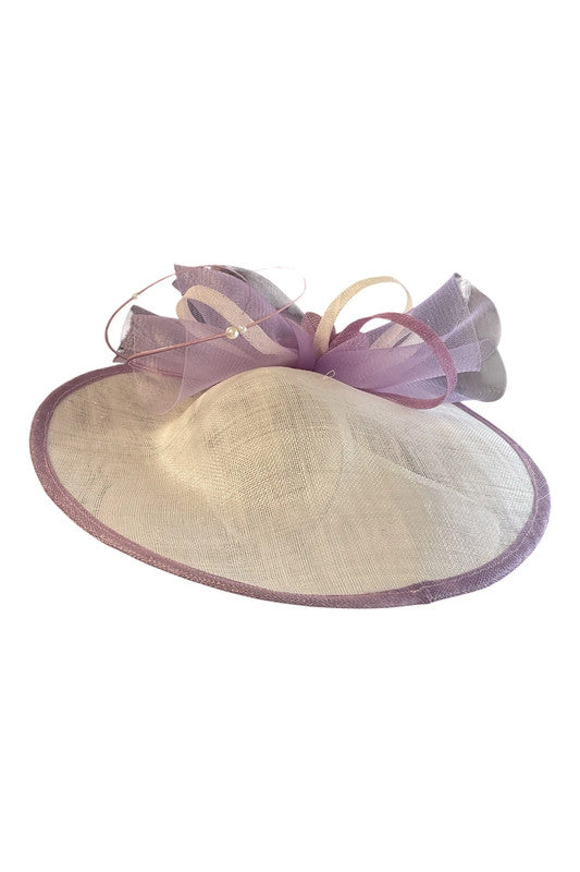 Fascinator purple and cream 9393MD