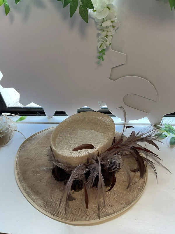 No brand Hat Cream&Brown 8968MK