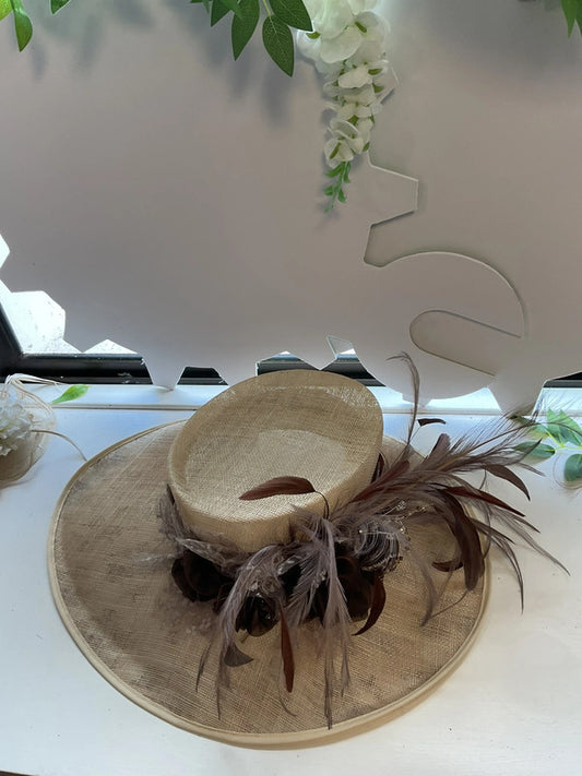 No brand Hat Cream&Brown 8968MK